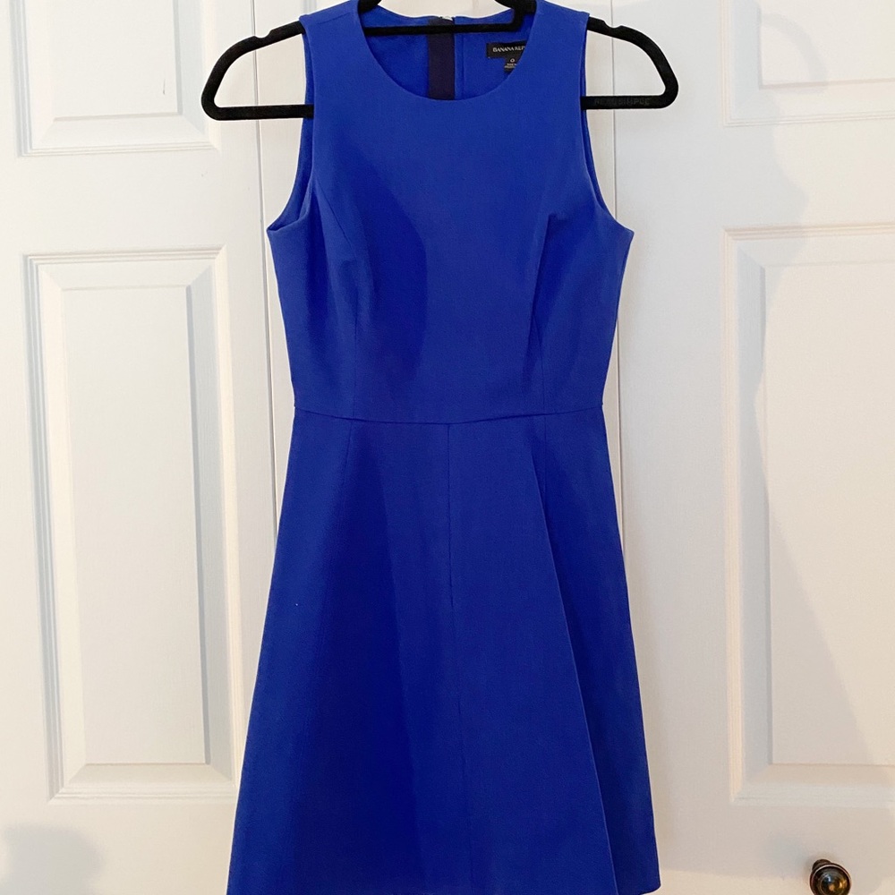 Royal Blue A-Line Banana Republic Dress